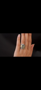 Karis Malagasy Labradorite Solitaire Ring in
18K YG Plated and Platinum Bond 11.00 ctw