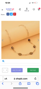 Tiger’s Eye paperclip Necklace
