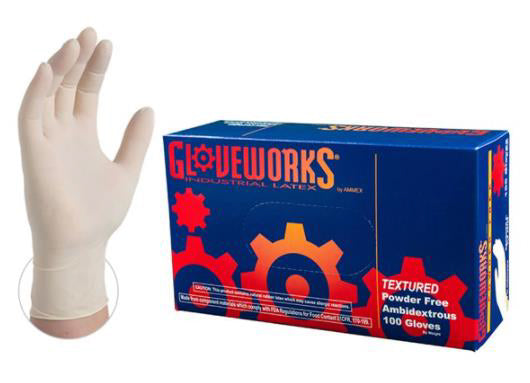 GLOVEWORKS POWDER FREE LATEX GLOVES