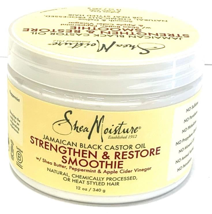 SHEA MOISTURE STRENGTHEN AND RESTORE SMOOTHIE WITH JAMAICAN BLACK CASTOR OIL 12OZ