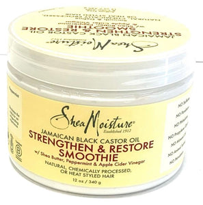 SHEA MOISTURE STRENGTHEN AND RESTORE SMOOTHIE WITH JAMAICAN BLACK CASTOR OIL 12OZ